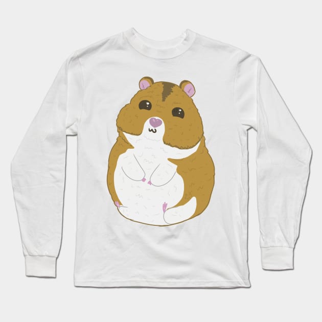 Cute Hamster Drawn Badly Long Sleeve T-Shirt by Xetalo